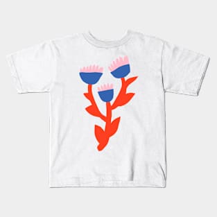 royal red flower Kids T-Shirt